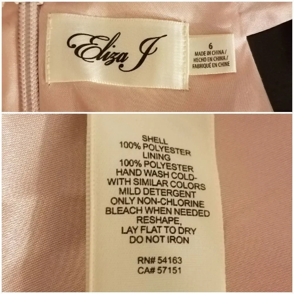 Eliza J Embellished Ruffle Chiffon Gown sz 6 - Picture 7 of 8